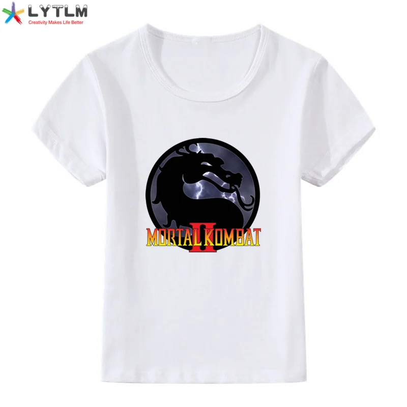 LYTLM футболка с рисунком Mortal Kombat Детская рок-н-ролл мультяшная для детей футболки