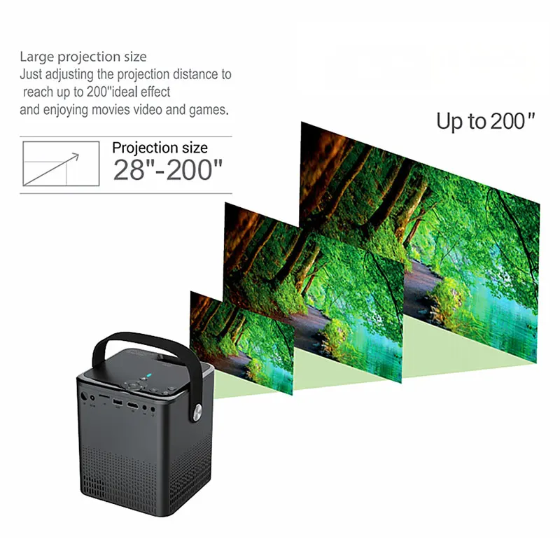 Мини-проектор светодиодный 800x480P поддержка 1080P Full HD Wi-Fi |