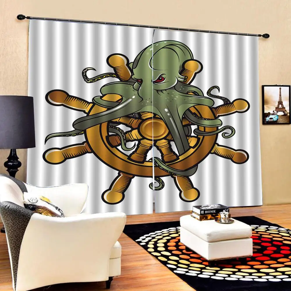 Индивидуальный индивидуальный креативный Осьминог осьминога занавес