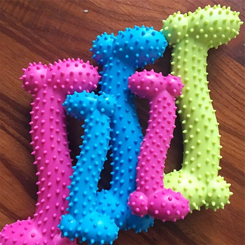 

Горячая Распродажа жевательные игрушки для собак, резиновая молярная игрушка для костей, агрессивная Жевательная зубная щетка для собак, с...