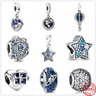 Подвеска из серебра 925 пробы в виде лисы и кролика, подходящая к оригинальному браслету Pandora из серебра 925 пробы с паве звезд, ювелирные изделия сделай сам для женщин