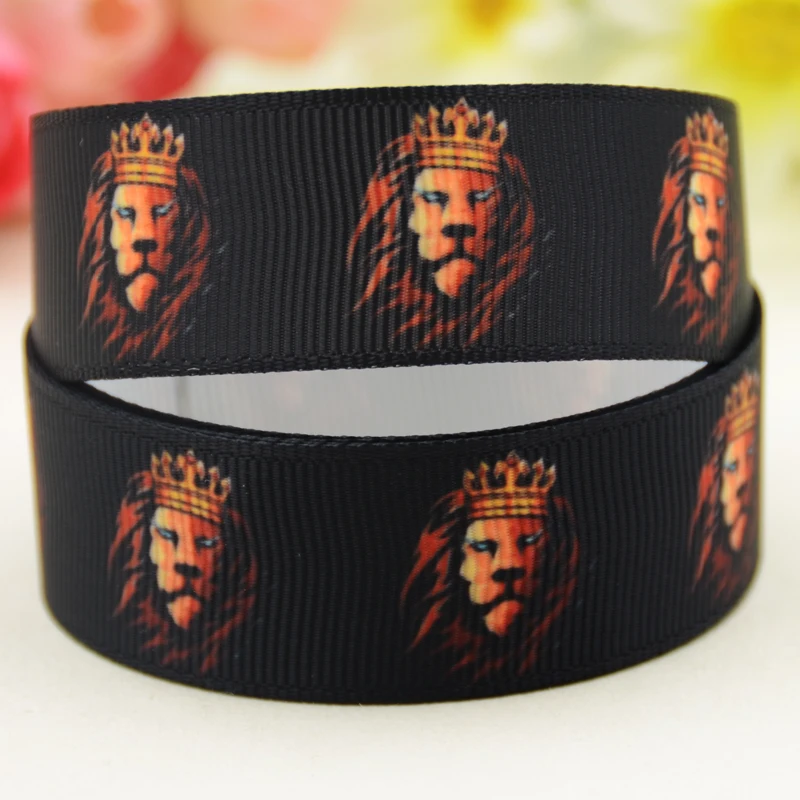 

Репсовая лента с мультяшным рисунком льва, 22 мм, 25 мм, 38 мм, 75 мм, 10 ярдов