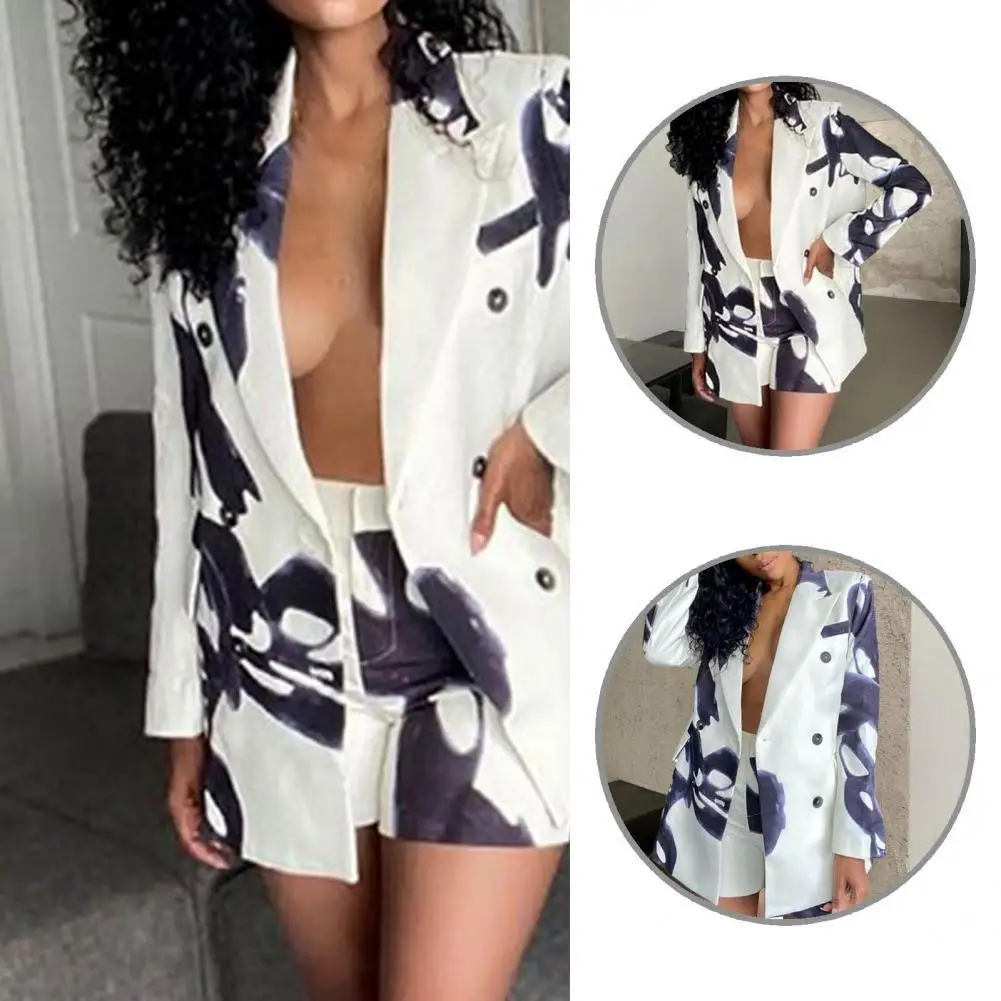 

Комплект из блейзера и коротких брюк, стильные костюмы, пальто и шорты, женские удобные популярные шорты с высокой талией