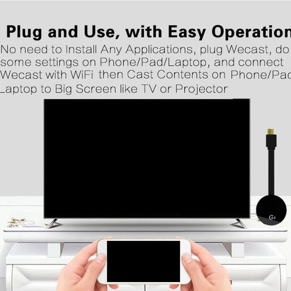 Full HD Android tvstick mobile screen cast Mirascreen G4 WiFi Dongle Receiver Support compatible Youtube Google Audio IOS | Электроника