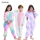 Kigurumi OnesieДетские пижамы с единорогом для детей, аниме, пижма в виде панды, одежда для сна для мальчиков, одеяло для девочек, зимние теплые комбинезоны