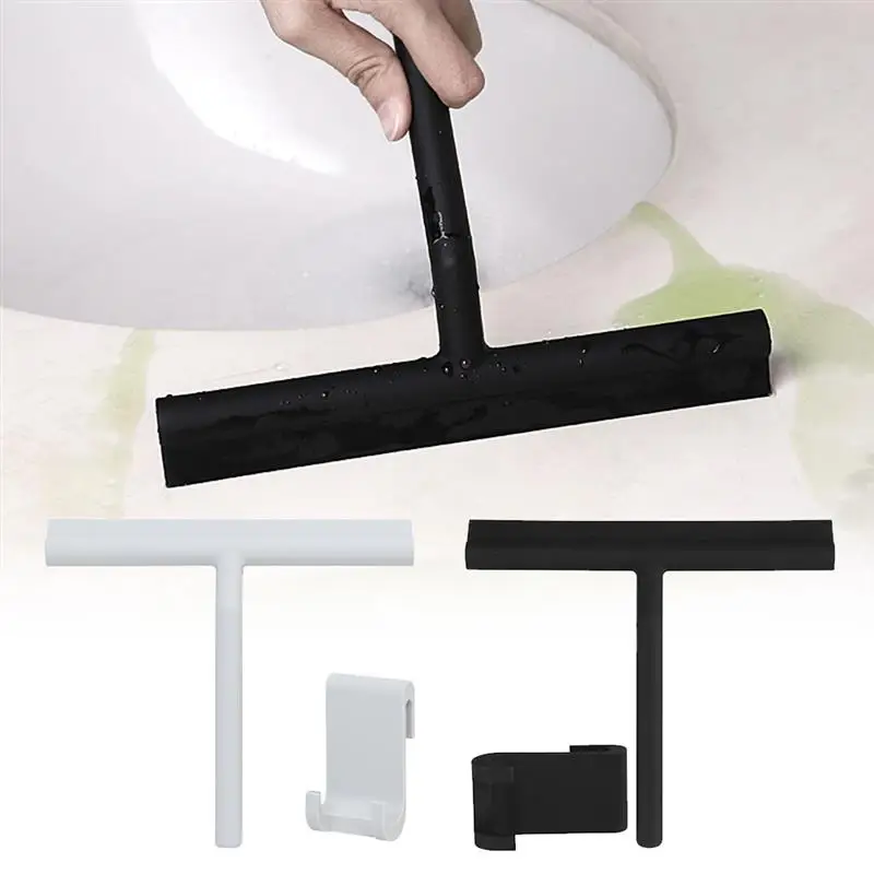 Silicone Scraping Wiper Cleaner Mirror Cleaning Soft Squeege Brush Door Shower Washing Tools With Hook | Дом и сад