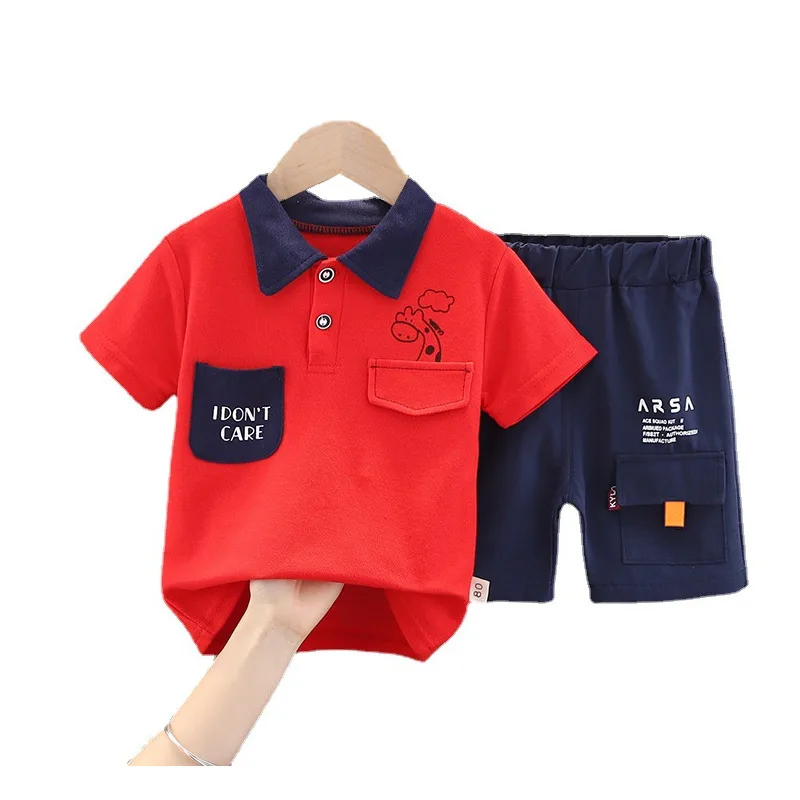 

New Summer Baby Clothes Children Boys Girls Cotton T-Shirt Shorts 2Pcs/Set Toddler Casual Costume Infant Outfits Kids Tracksuits