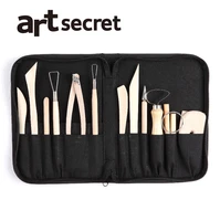 artsecret high grade modeling tools sm 100 with fabric bag and wooden handles clay sculpture 13pcs useful painting parts