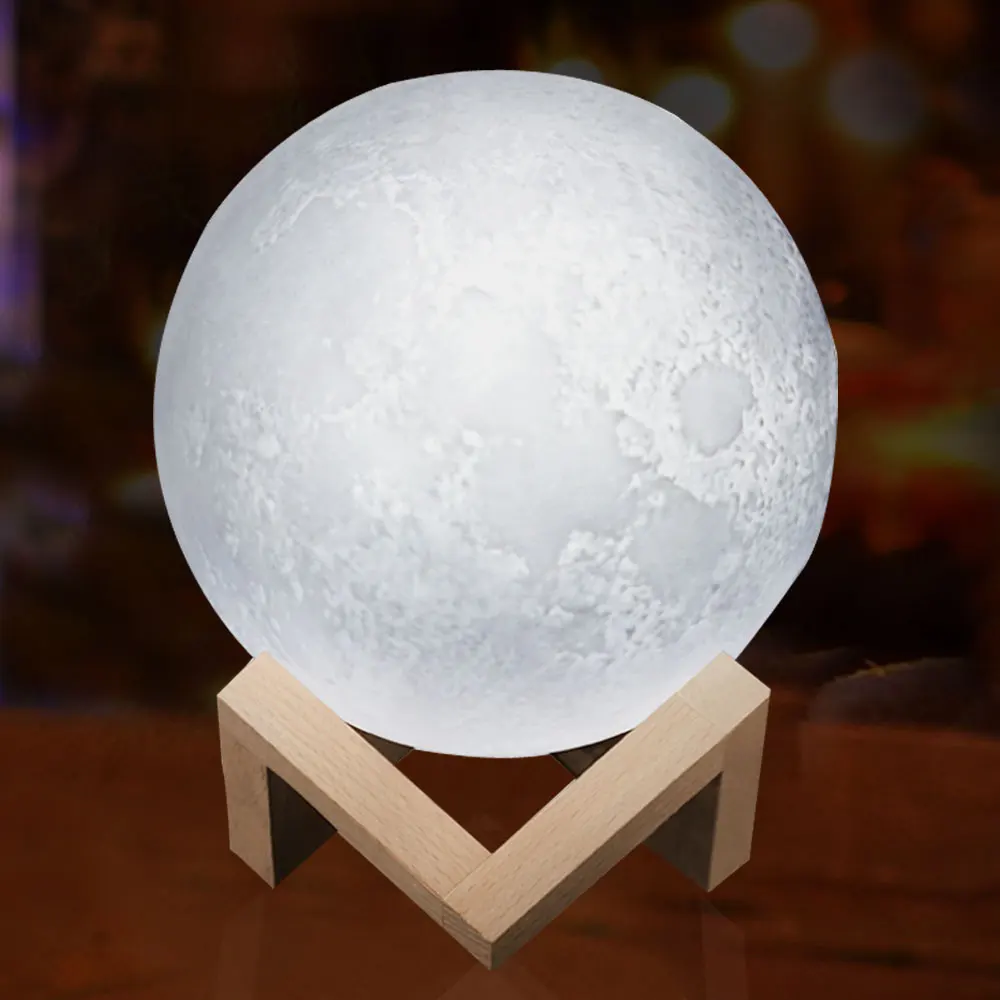 Luna Moon лампа Ночной светильник 3D принт лунный светодиодный с регулируемой