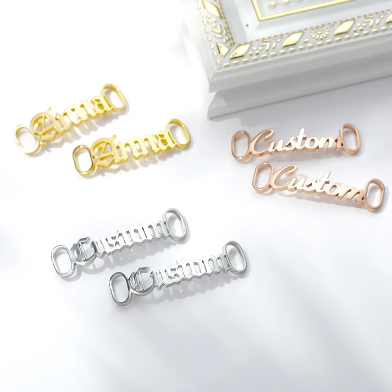 

Custom Name Shoe Buckle For Women Men Gold Stainless Steel Personalized Customized Shoes Buckle Jewelry Best Friend Couple Gifts