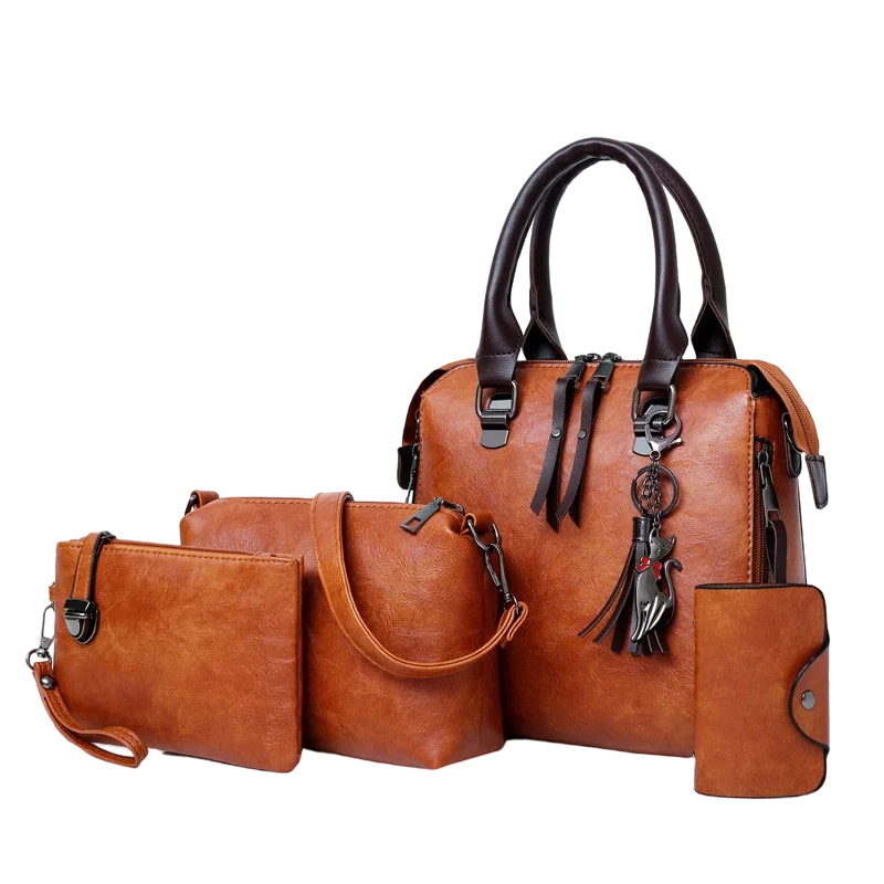 

Axzspdy band fashion crossbody bag four-piece vintage mother shoulder bags female luxury designer handbag with free shipping