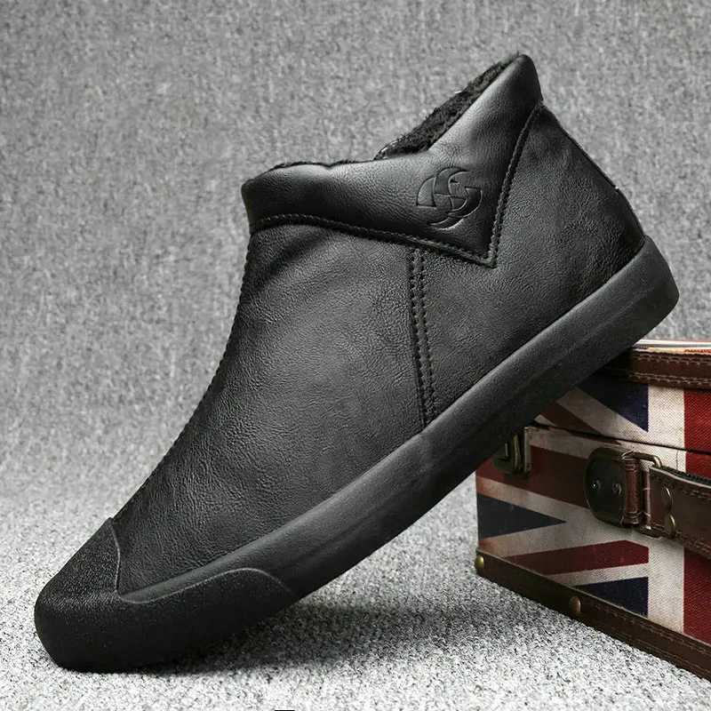 Зимние водонепроницаемые теплые кроссовки на нескользящей резиновой подошве