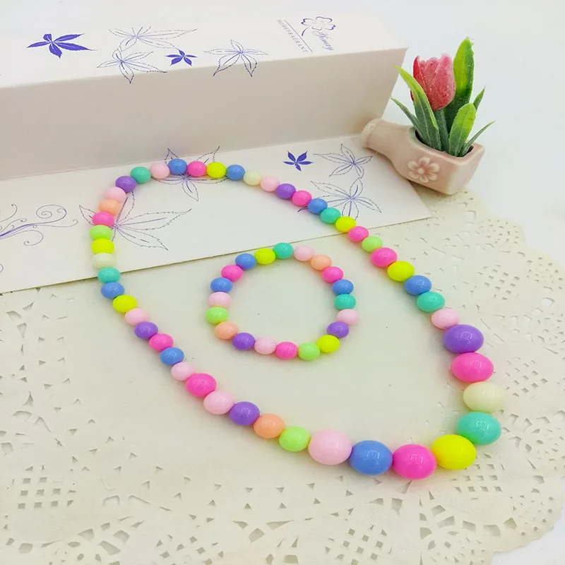 Necklace-Bracelet Летнее нарядное Радужное платье для девочек, Нэнси, вечерние костюмы для девочек на Хэллоуин, детские платья, Infantil, праздничная одежда, платье на день рождения - Цвет: Necklace-Bracelet