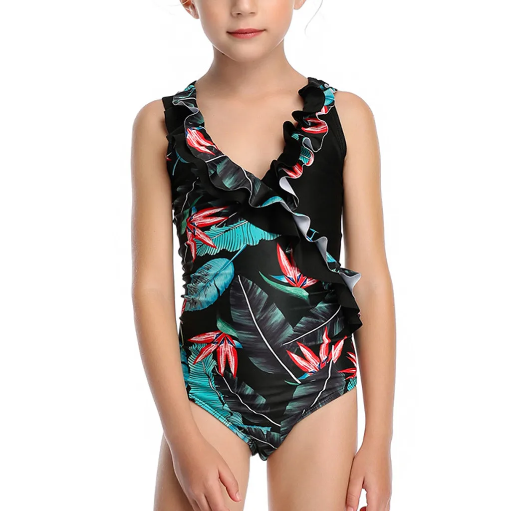 Hot Summer Fashion Mother And Daughter Print Two Piece Swimsuit Matching Clothing Costumes stroje kapielowe damskie | Спорт и
