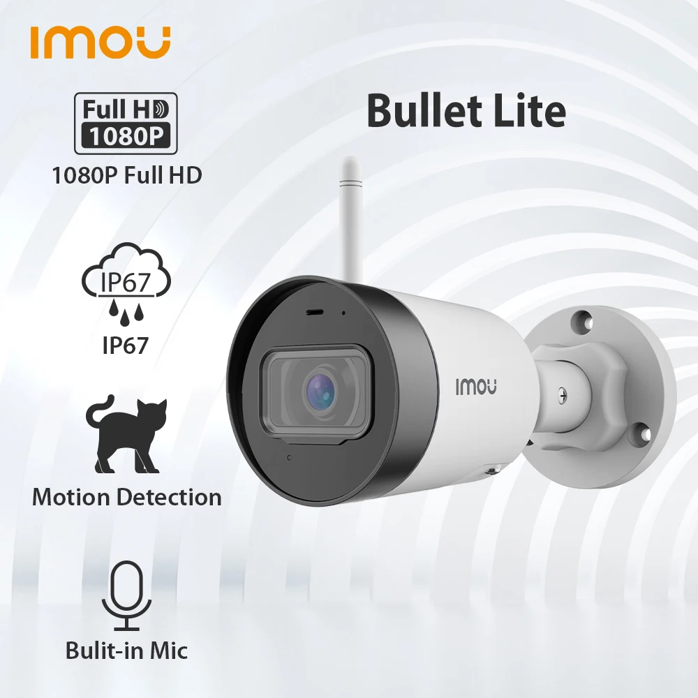 

Dahua Imou Video Monitor Lite IP67 Weatherproof Outdoor Camera Built-in Micro Alarm Night Vision Wifi IP Camera