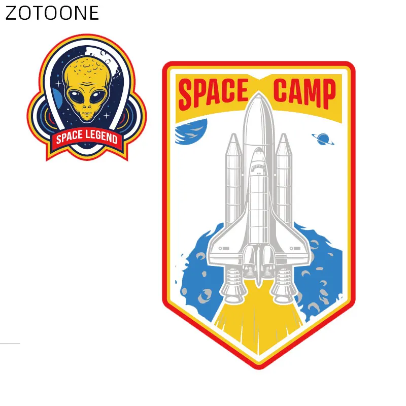 Нашивка ZOTOONE с инопланетянином космическим кораблем для одежды наклейки помощью