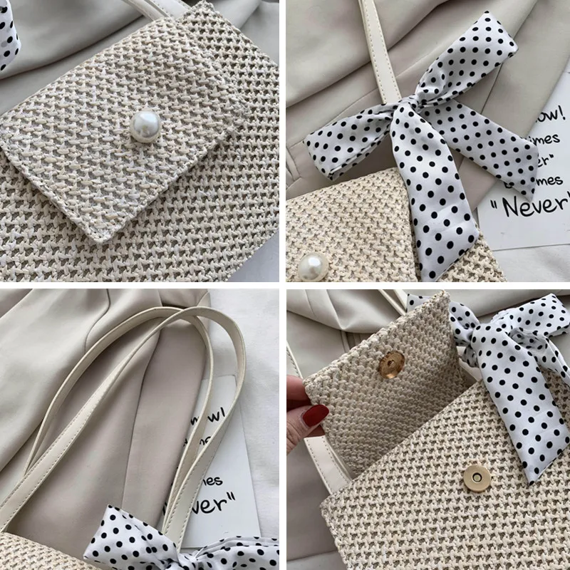 Сумка женская из соломки с клапаном летняя 2020 |