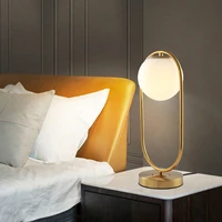 creative nordic glass ball led desktop night light gold home bedroom bedside decorative usb reading table lamp