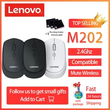 Lenovo M202 Wireless Mini Computer Mouse USB Connection 2.4GHz Wireless Mice Notebook Desktop1600dpi Mute Mous