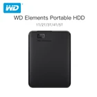 Жесткий диск Western Digital WD Elements, портативный внешний hdd 2,5, USB 3,0, 5ТБ, 1ТБ, 2 ТБ, 3ТБ, 4 ТБ, оригинал, для ПК и ноутбуков