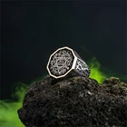 Кольцо из серебра 925 пробы с печатью из искусственной кожи