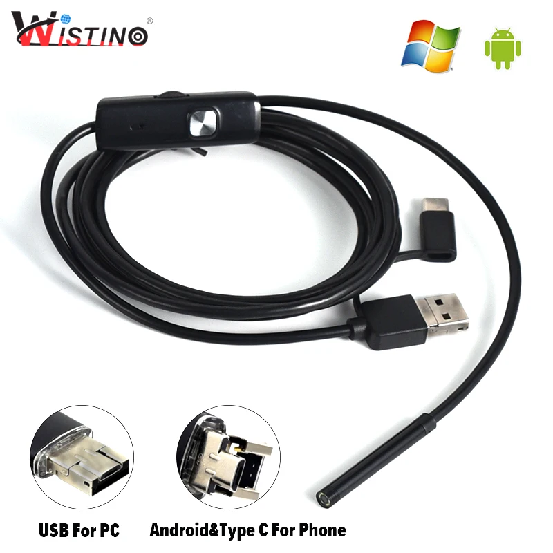 Эндоскопическая USB камера 3 в 1 объектив 5 мм|securitying waterproof|security surveillance camerasecurity camera