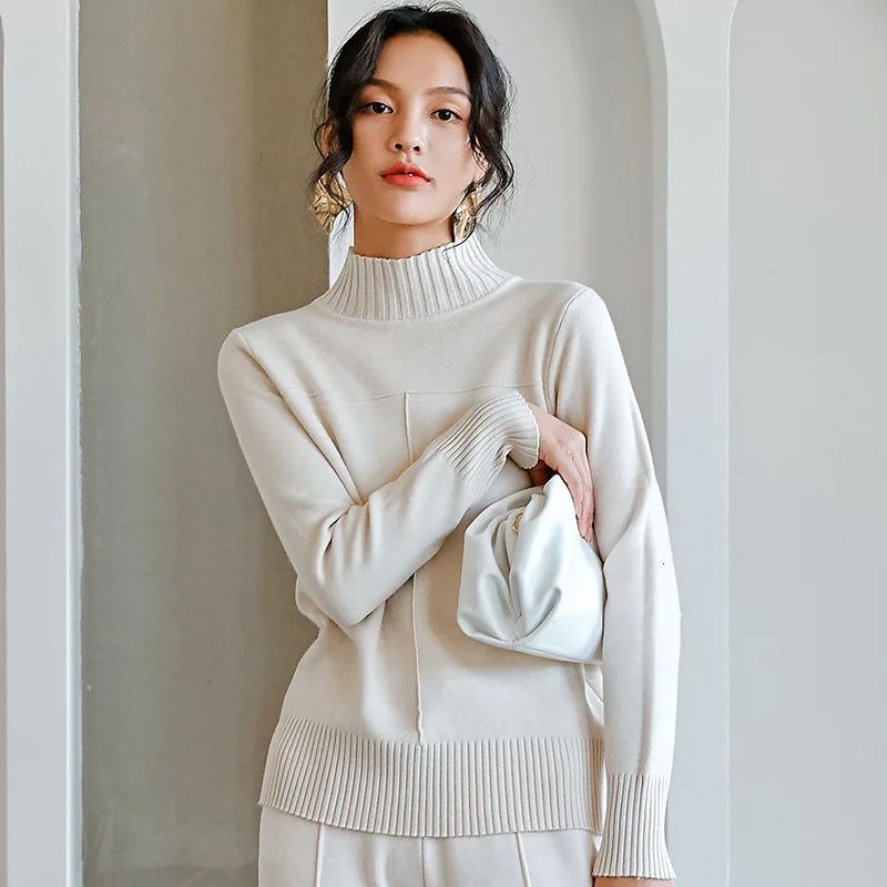 LANMREM 2020 Новая модная женская трикотажная приталенная рубашка с воротником