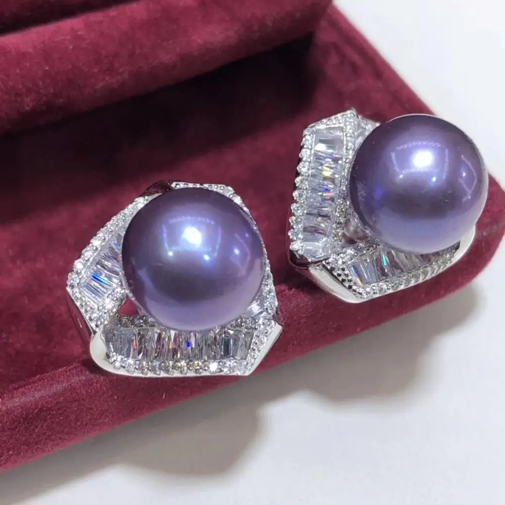 

Серьги из серебра 925 пробы, Круглые, 8-9 мм