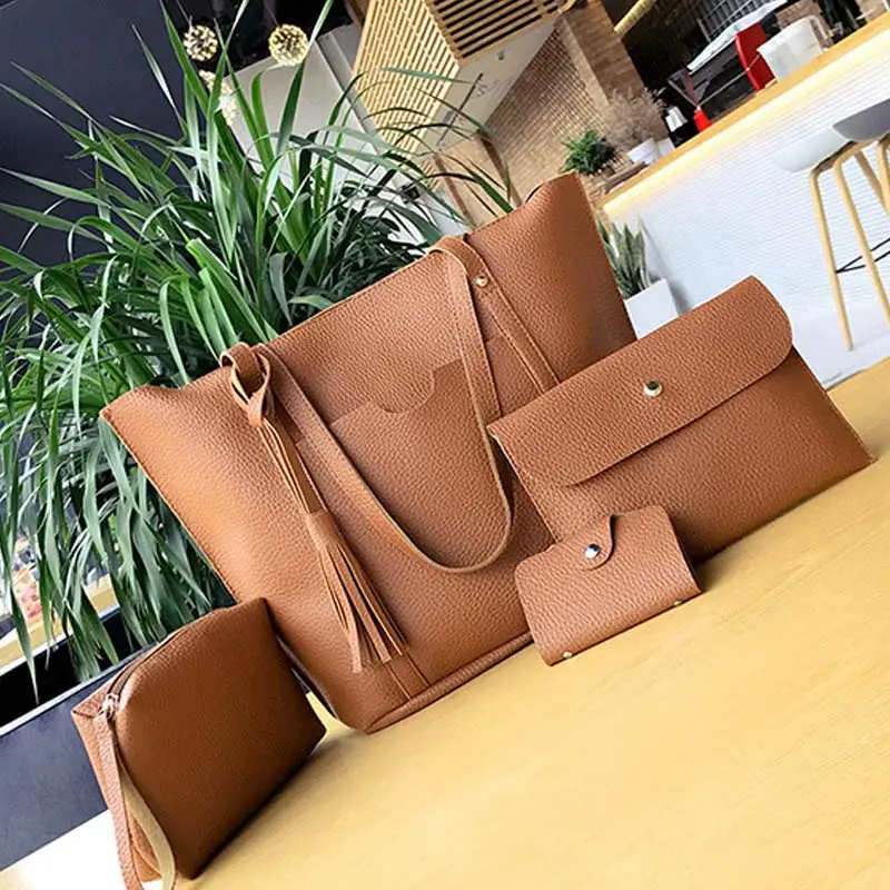 Женская сумка мессенджер из искусственной кожи тоут через плечо 4 шт. KA BEST