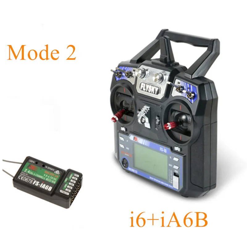 Mode 2 i6 With iA6B FLYSKY FS-i6 i6 2,4G 6CH передатчик AFHDS с iA6B X6B A8S R6B iA10B приемник Радиоконтроллер для RC FPV Дрон самолет - Цвет: Mode 2 i6 With iA6B