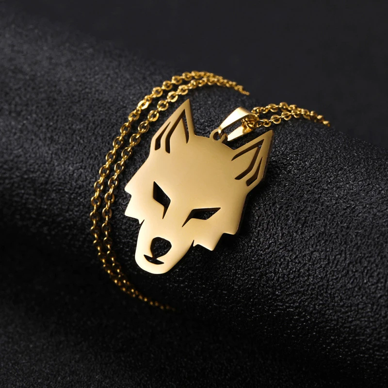 Скандинавский амулет викингов из нержавеющей стали кулон в виде головы волка