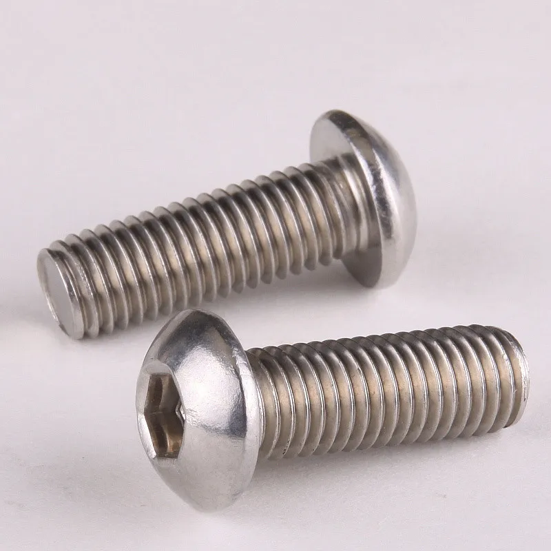 

20PCS Button Head Socket Cap Screw 304 Stainless Steel Round/Pan Head Screws M5 * 10mm
