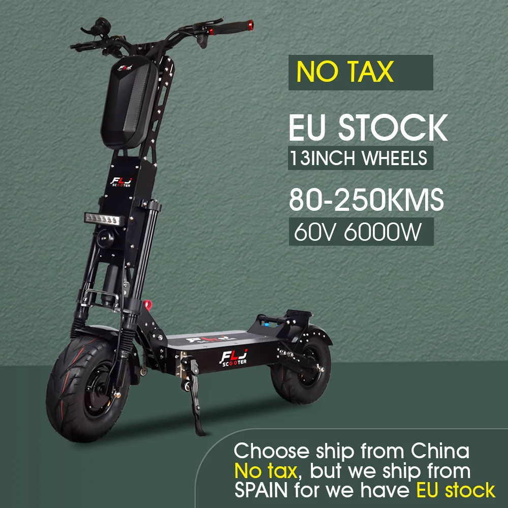 13inch 6000W Electric Bike with 85km/h 90-150kms range Dual motor electric scooter e Bike Fat tire E Scooter