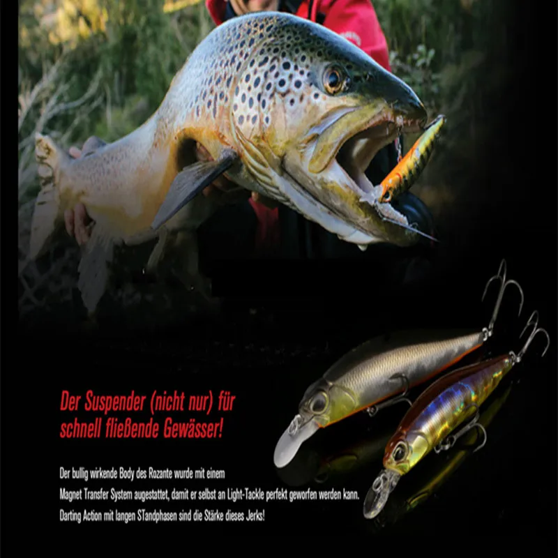 

Laser Minnow Fishing Lure 63mm 5g Floating 3D Eyes Plastic Hard Bait Pesca Artificial Jig Wobblers Crankbait Fishing Bait 1 Pcs