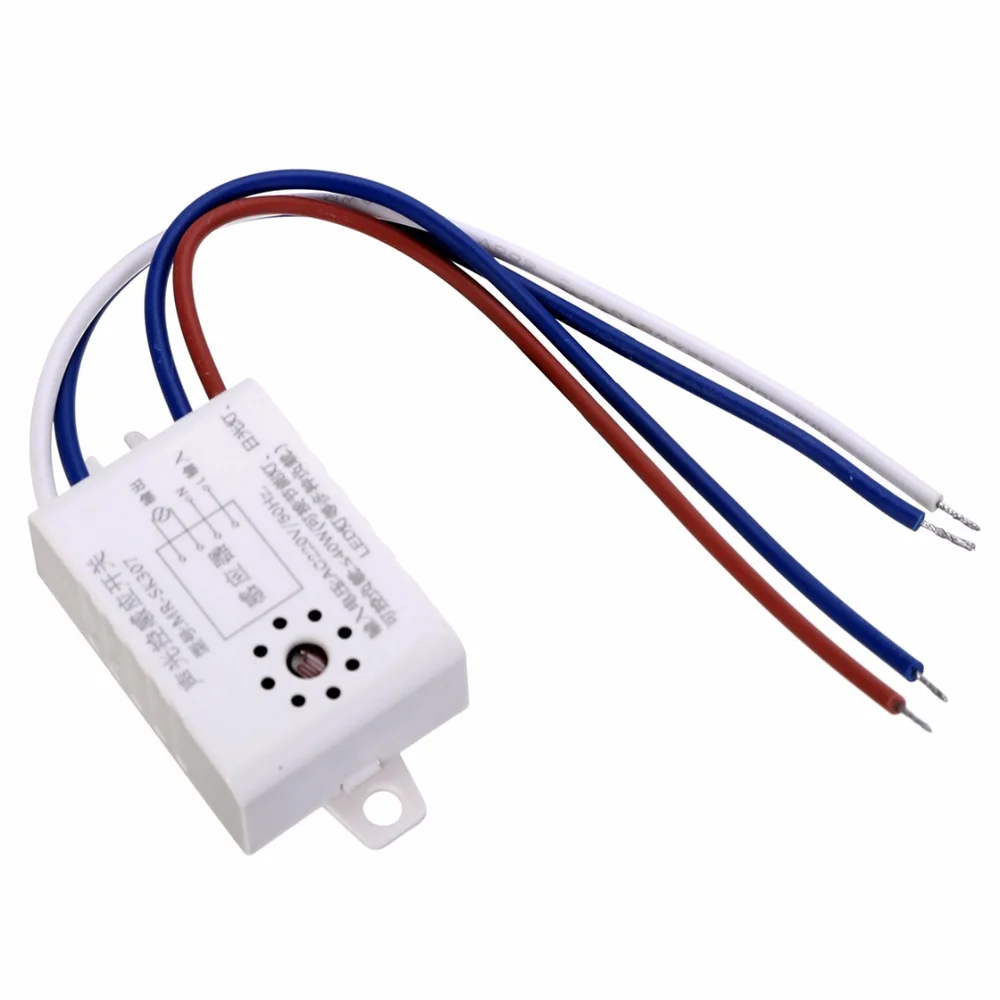 1 шт. 220V автоматический звук голоса Сенсор для вкл/выкл переключатель уличного