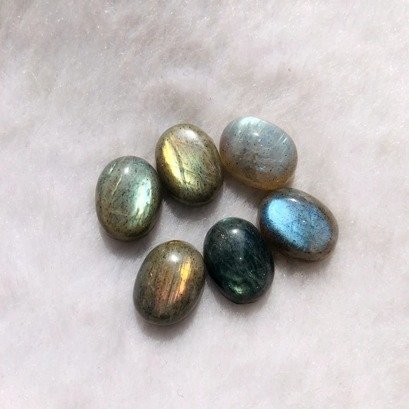 

Wholesale 5pcs/lot Natural Labradorite Stone Bead Cabocon 11*14mm Oval Gem stone Ring Face,Jewelry Cabochon