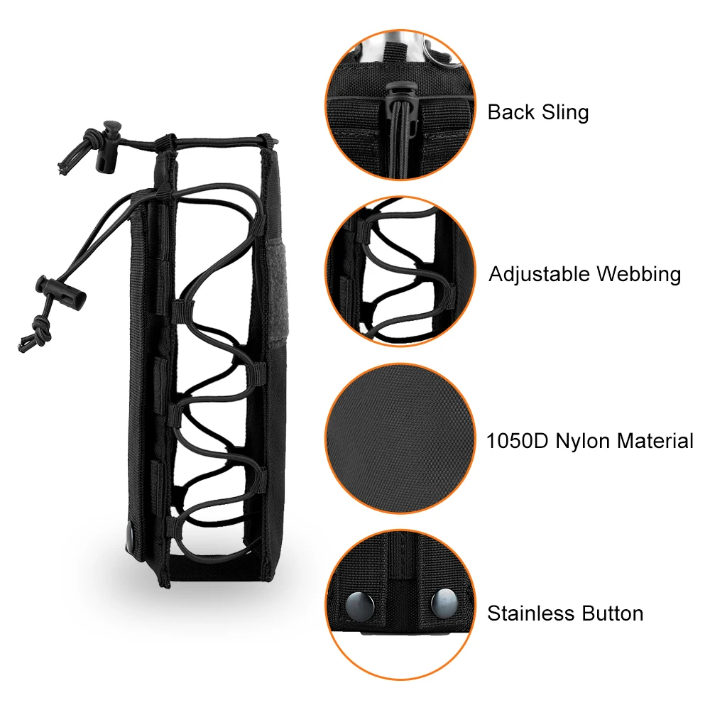 2Л Тактический Молле бутылка для воды мешок анти потеря регулируемый ремень