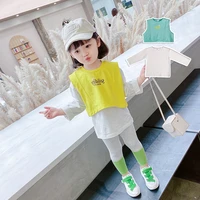 girls suits sweatshirts%c2%a0vest sets kids 2021 stylish spring autumn teenagers tracksuits formal outfits%c2%a0sport children clothing s