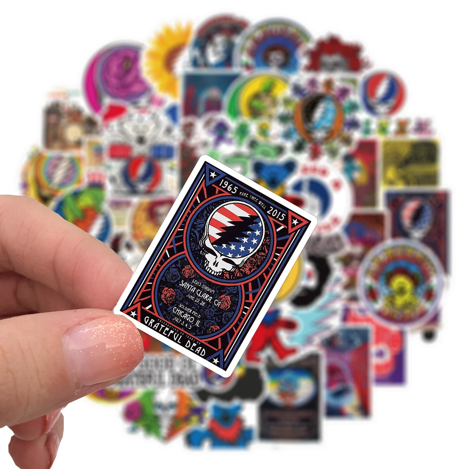 103050pcs grateful dead rock singers stickers for skateboard bicycle car laptop computer phone diy waterproof graffiti sticker free global shipping