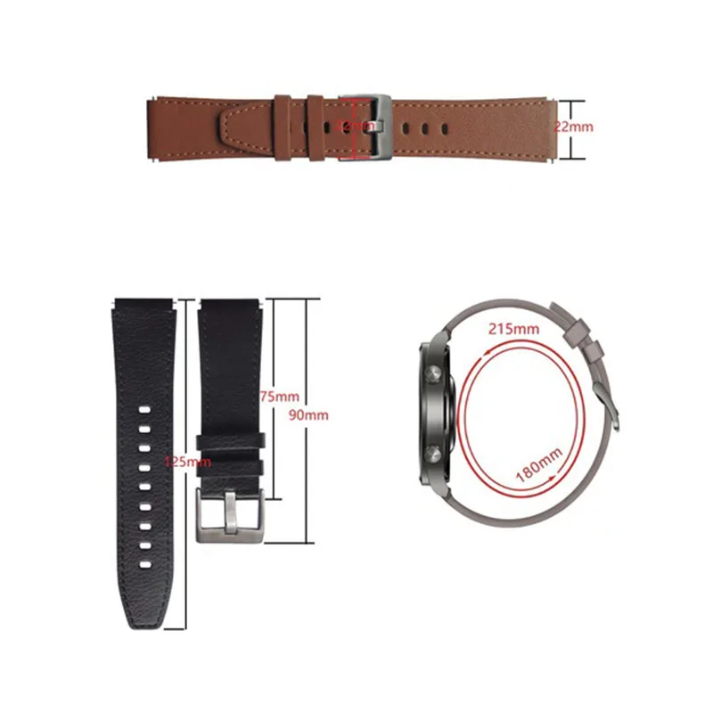 Кожаный ремешок для HUAWEI Watch GT 2 Pro GT2 2e 46 мм браслет samsung gear S3 frontier galaxy watch3 45