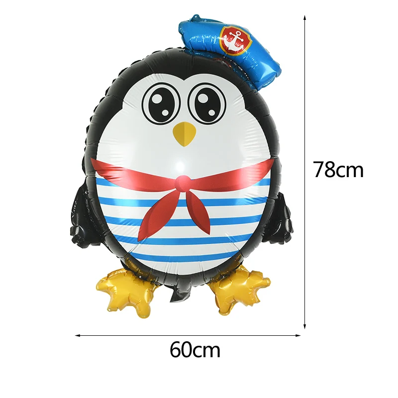 Большой милый мультяшный Пингвин медведь фольга воздушный шар для детей как