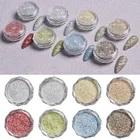 1 коробка красивая блеск для ногтей пыль Блестящий маникюр ногтей хромированный пигмент DIY Украшение ногтей