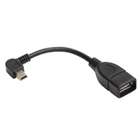 10cm mini usb male rightangled to usb female host otg cable adapter mini usb cable for gps car dvd