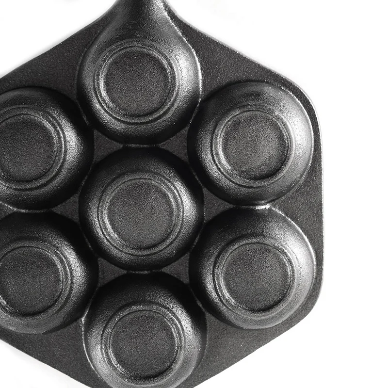

Cast Iron Stuffed Nonstick StuffedPancake Pan,Munk/Aebleskiver,House Cast Iron Griddle for Various Spherical Food