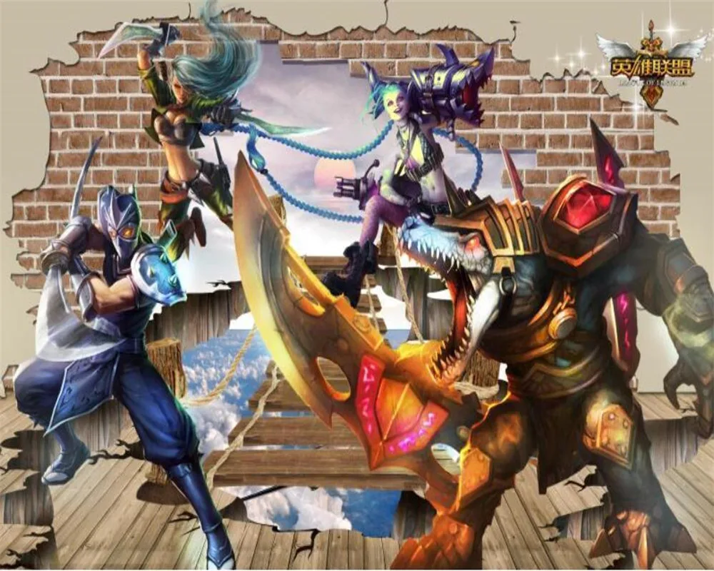 Фотообои 3D Лига Легенд для детской комнаты мальчика спальни | Обустройство дома