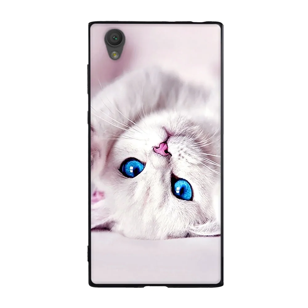 Чехол для Sony Xperia L1 мягкий силиконовый черный чехол из ТПУ с 3d-изображением милого