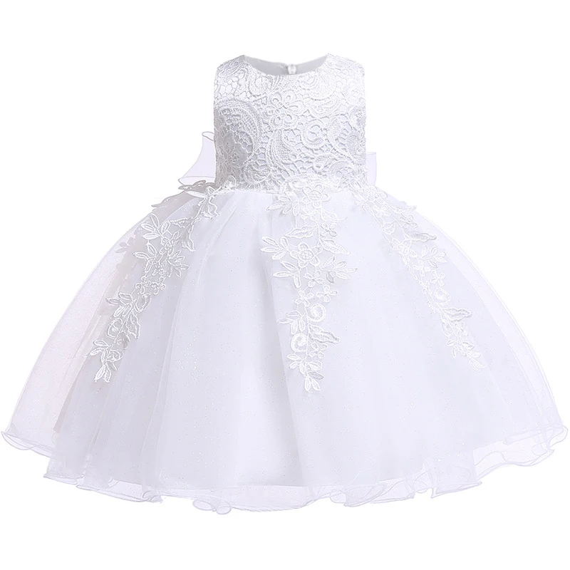 Summer Baptism 1st Birthdays Dress For Newborn Dresses Infantil Christening Clothes Big Bow Baptism Princess Tutu Dress