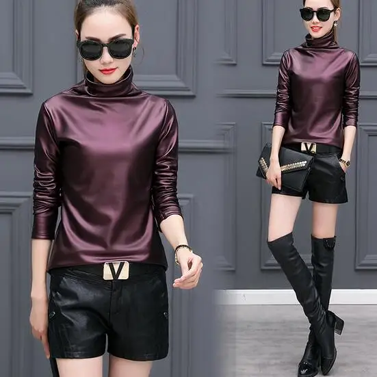 Женская элегантная рубашка в стиле &quotЛолита&quot с высоким воротом и длинным