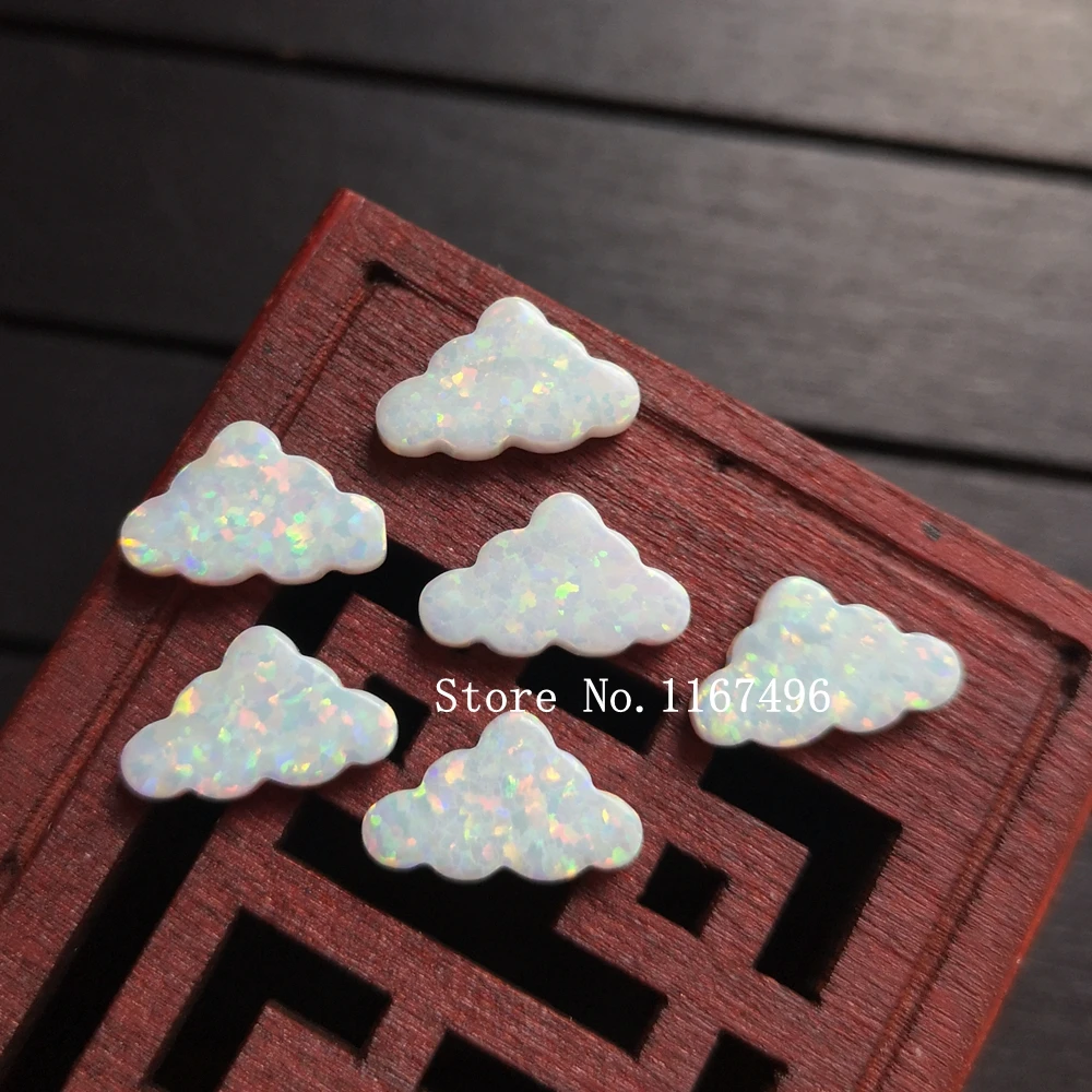 20 шт./лот 7 3 х12 мм синтетический опал в форме облака для самодельных ювелирных