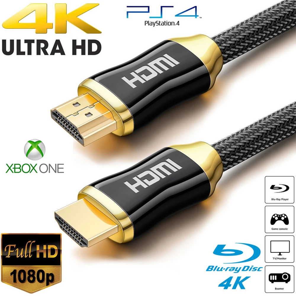 Высокоскоростной HDMI кабель 4K V2.0 Ultra HD к для TV LCD ноутбука проектор компьютера 1 м/2